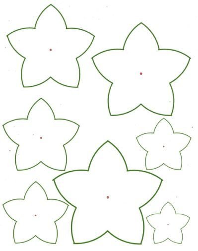 Трафарет для цветов из фетра