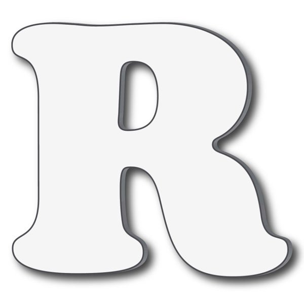 Объемная буква r