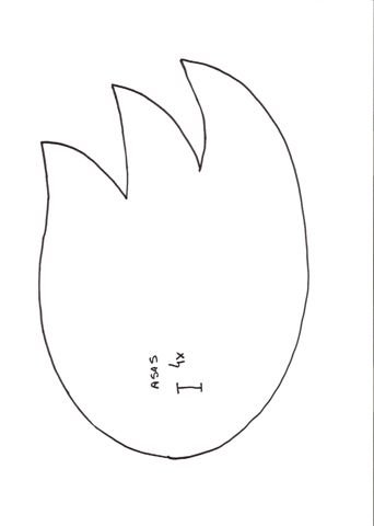 Крылышко цыпленка трафарет