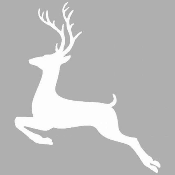 Трафарет олень новогодний для вырезания