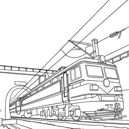 Электричка раскраска для детей