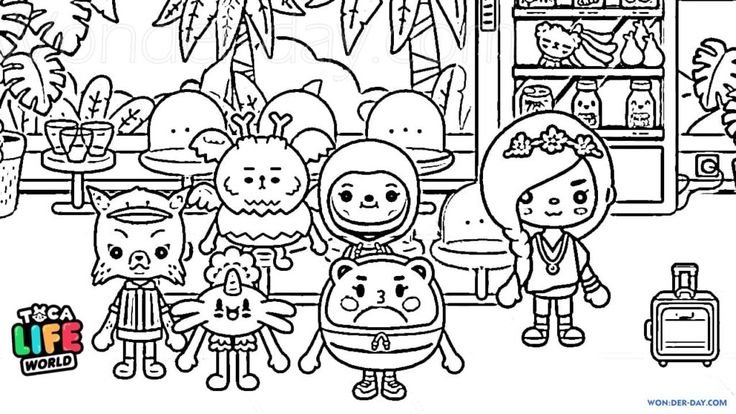 Рисунки тока бока для срисовки