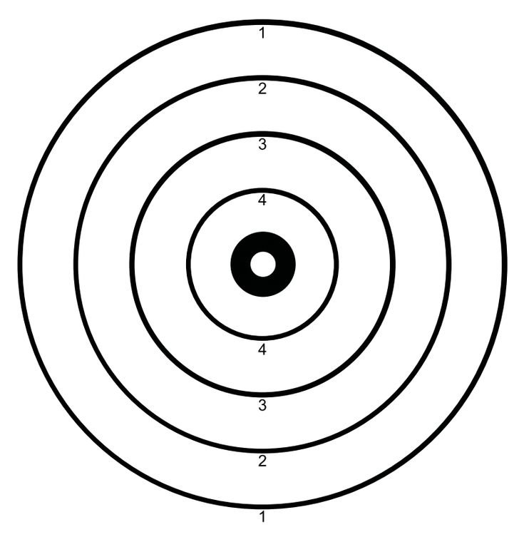 Мишень для воздушки 10 метров а4