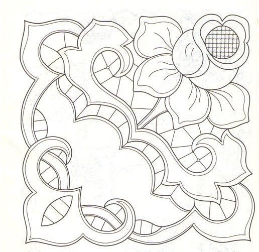 Трафарет кружева Ришелье