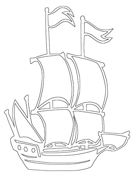 Вытынанка корабль