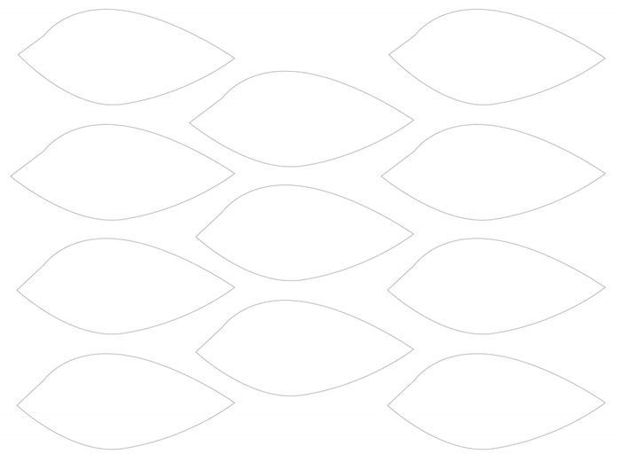 Трафарет листьев цветов