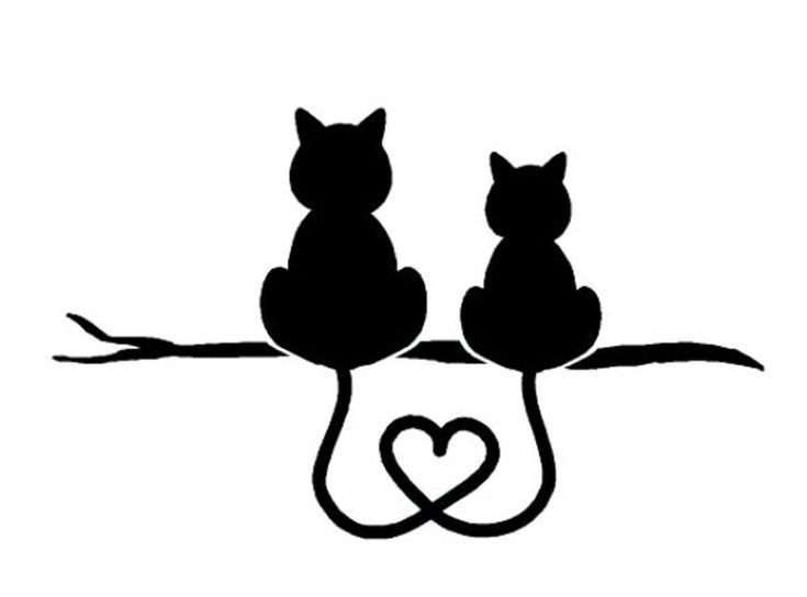 Силуэты котов