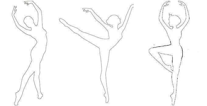 Балерина Снежинка шаблон