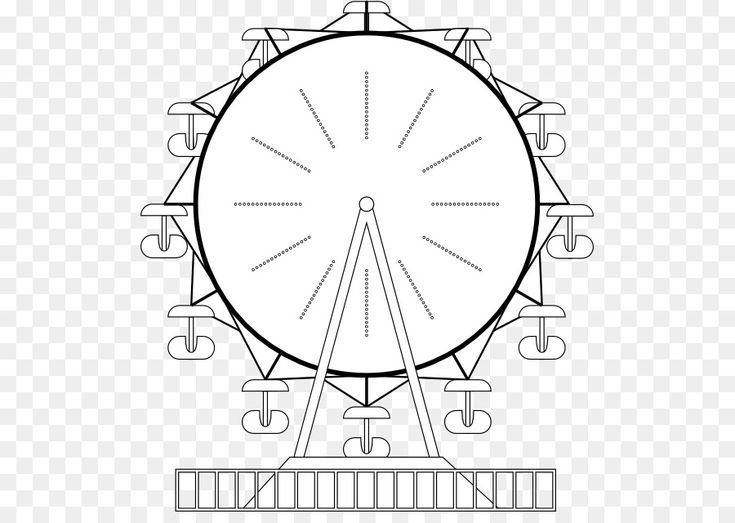 Колесо обозрения раскраска