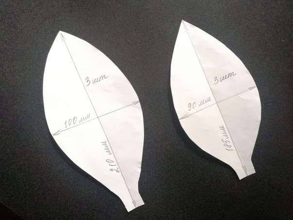 Выкройка лепестков лилии