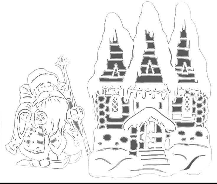 Вытынанки домики