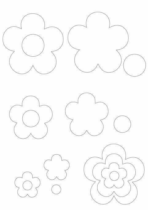 Цветочки из фетра шаблоны