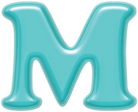 Буква м цветная