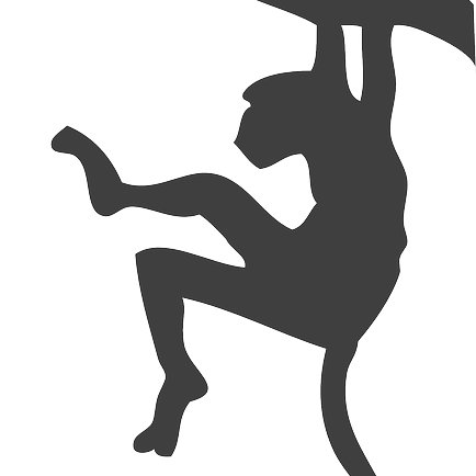 Шимпанзе силуэт