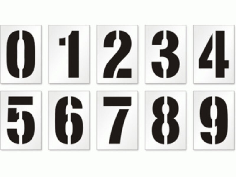 Трафаретные цифры для вырезания