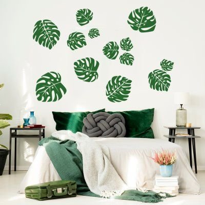 Наклейки листья монстеры