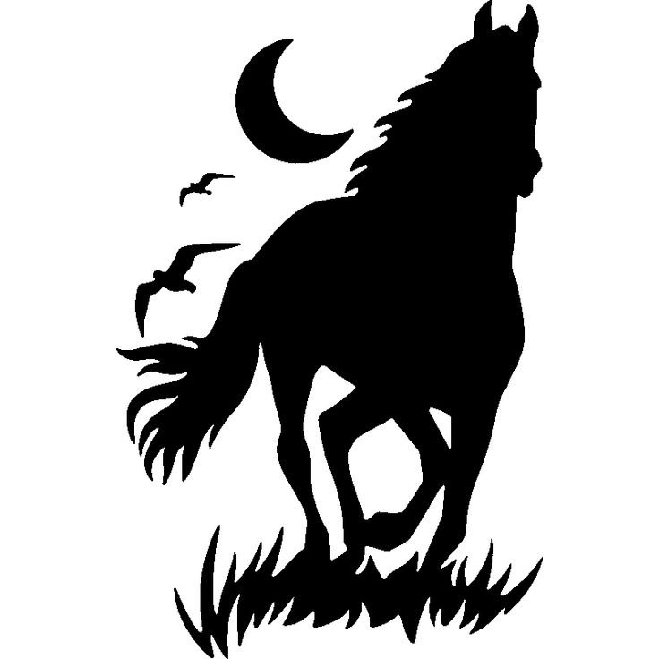 Силуэт лошади для вырезания