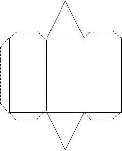 Развёртка треугольной Призмы для склеивания