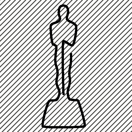 Статуэтка Оскар трафарет