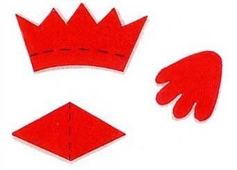 Гребень петуха из бумаги