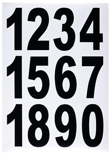 Наклейки цифры для автомобиля