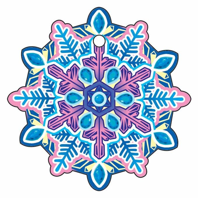 Красивые цветные снежинки