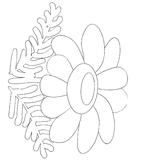 Ромашка трафарет для вырезания