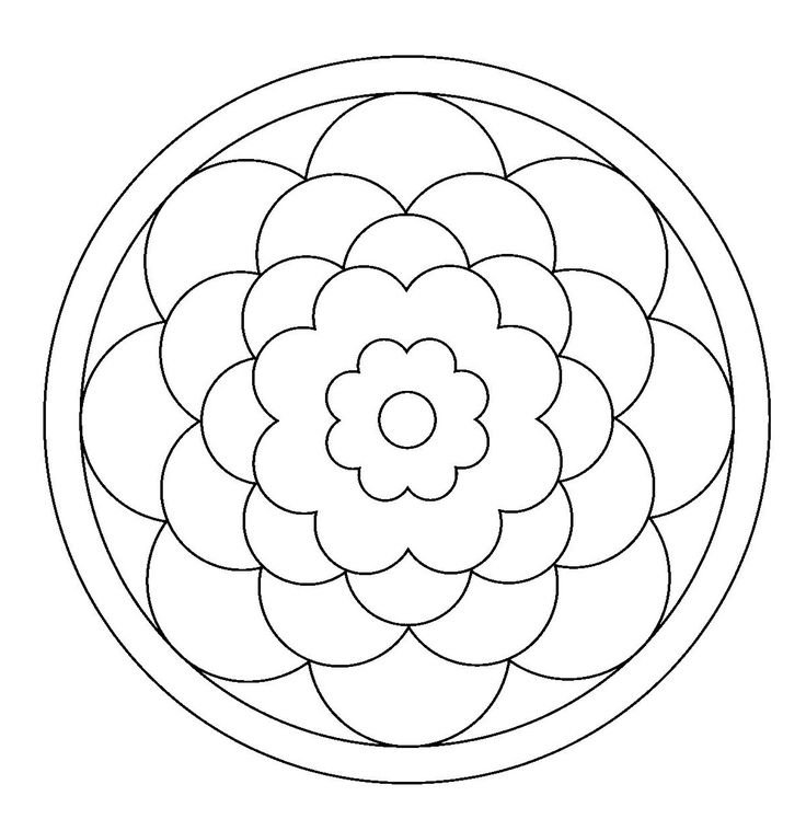 Раскраска Мандала для детей