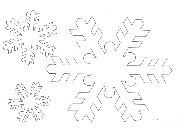 Трафарет снежинки из фоамирана