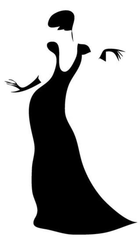 Силуэт девушки в платье