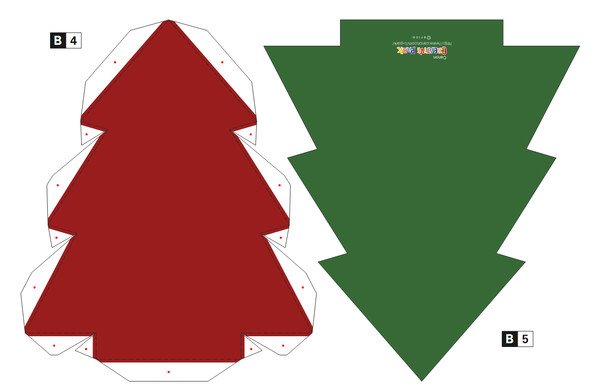 Подарочная коробка в виде елки