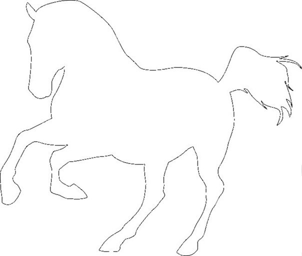 Лошадка трафарет