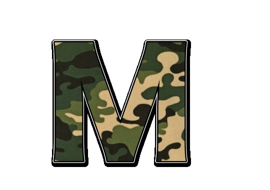 Буквы камуфляжные русские