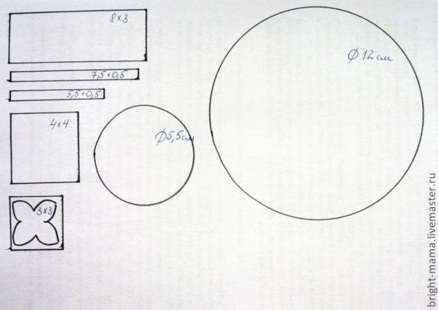 Выкройка игольницы