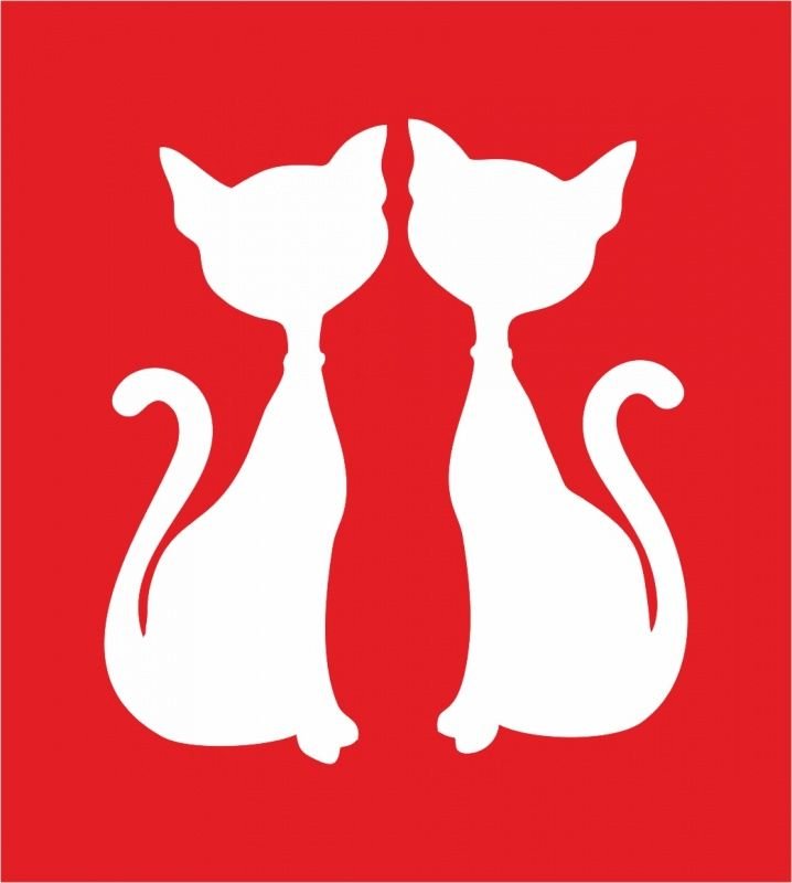 Трафареты котят для декора