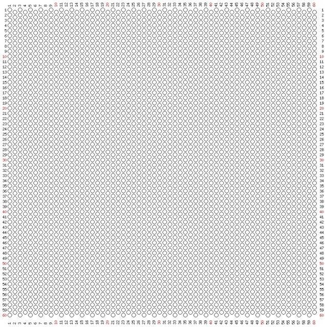 Сетка для схем бисероплетения