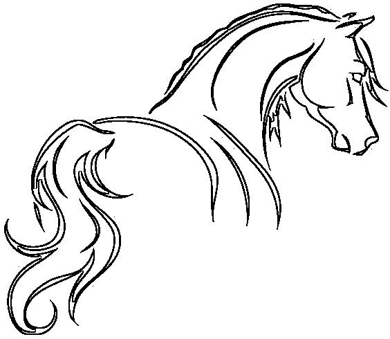 Конь рисунок