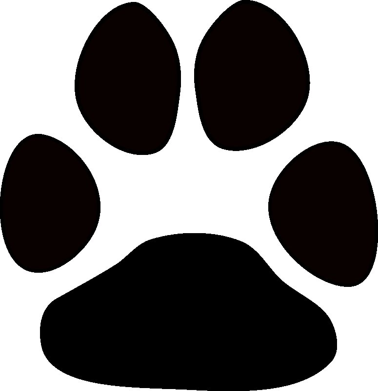 Отпечаток следа собаки