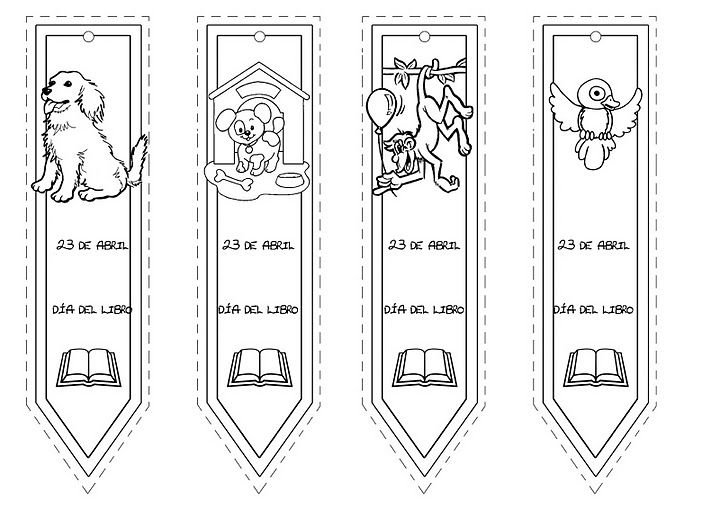 Трафарет закладки для книг