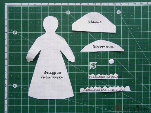 Выкройка Снегурочки игрушка