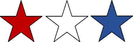 Звездочки белые синие красные