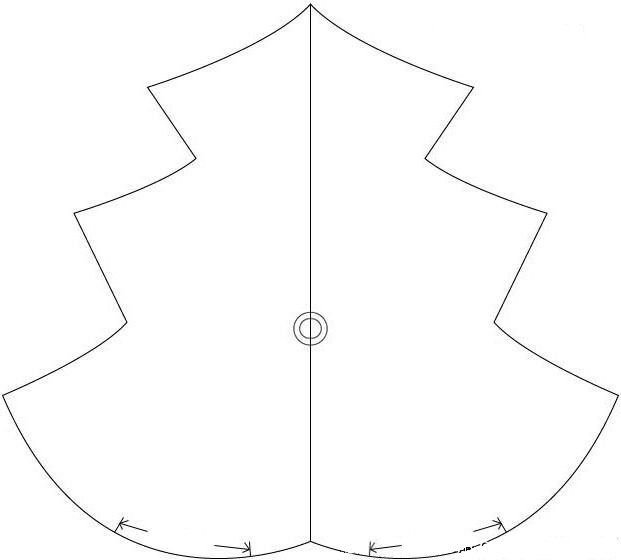 Выкройка елки из ткани