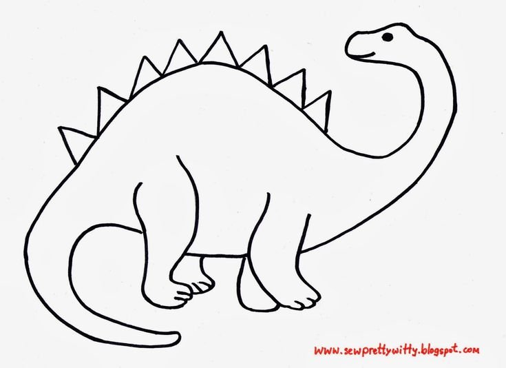 Трафарет динозавры