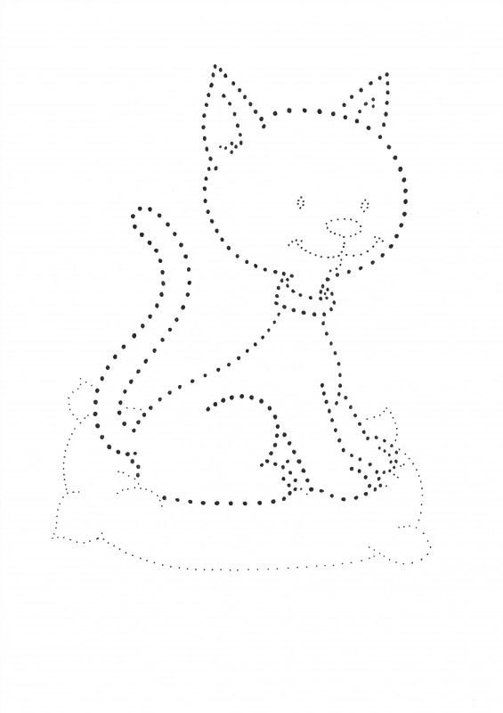 Трафарет кошки для вышивания