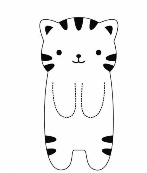 Раскраска закладки котики