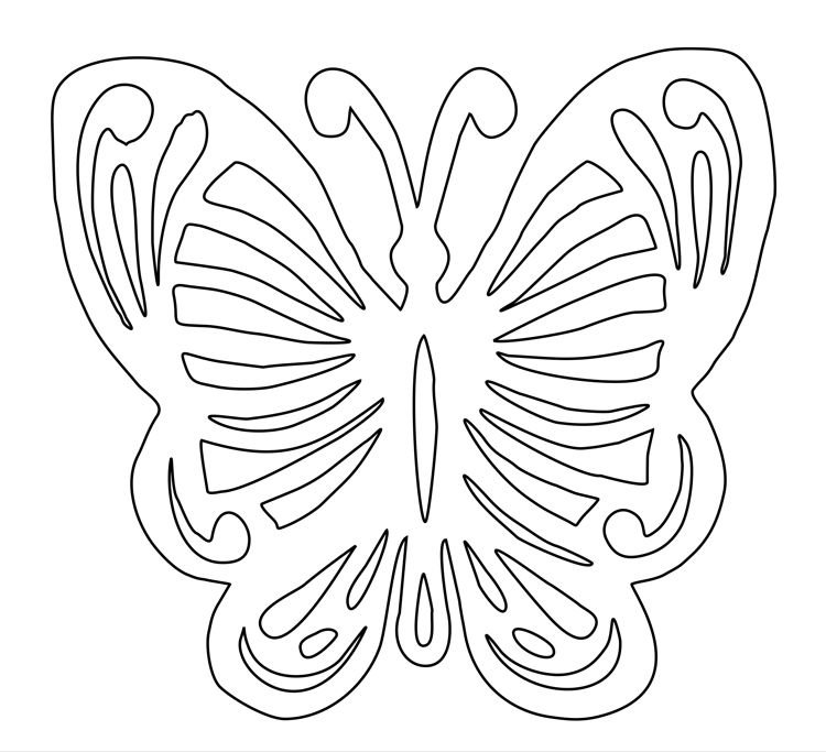 Бабочка шаблон для вырезания