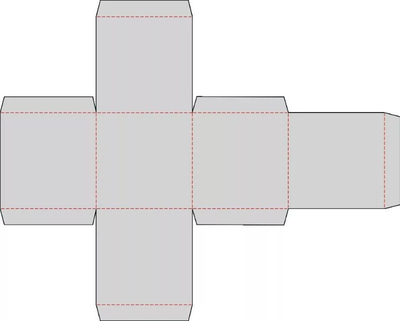 Развёртка коробочки для подарка