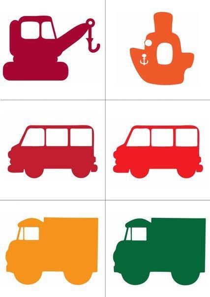 Силуэты машин для вырезания