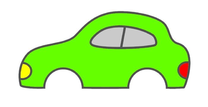 Трафарет машины без колес