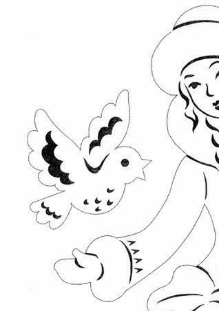 Трафарет Снегурочки